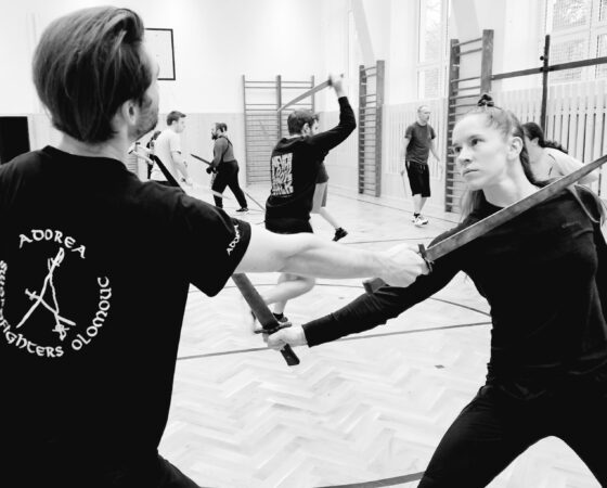 Šerm tesákem + boj dýkou